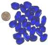 25 18x12mm Four Sided Twisted Ovals - Sapphire